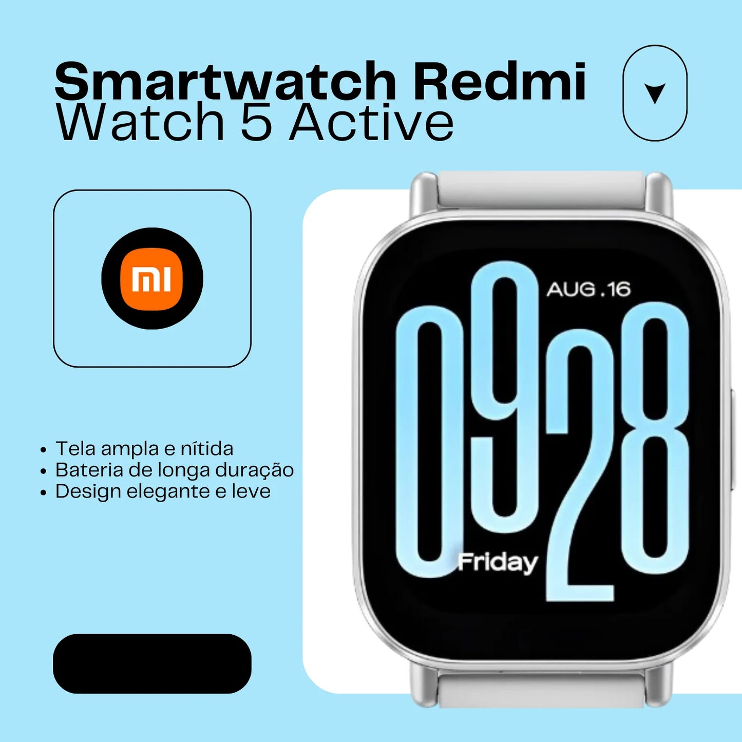 Smart Watch Redmi Watch 5 Active: Moderno, Practico Smart Watch