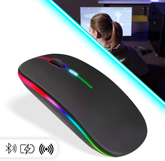 Mouse Sem Fio Recarregável Wireless Bluetooth