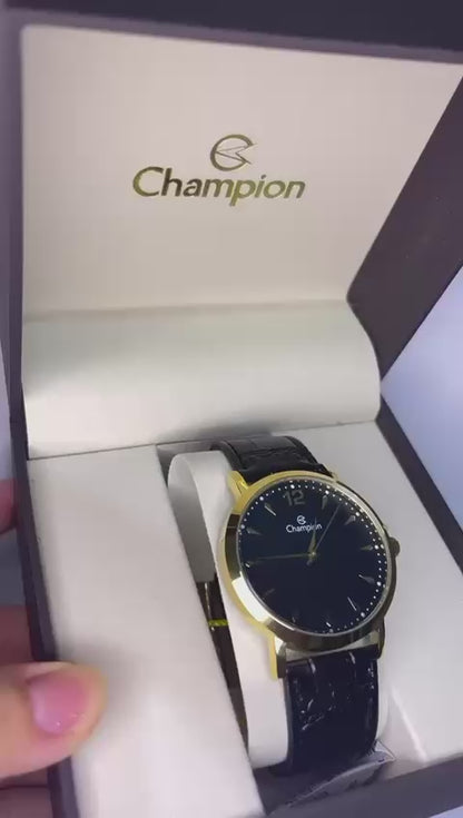 Relógio Champion Original Pulseira couro