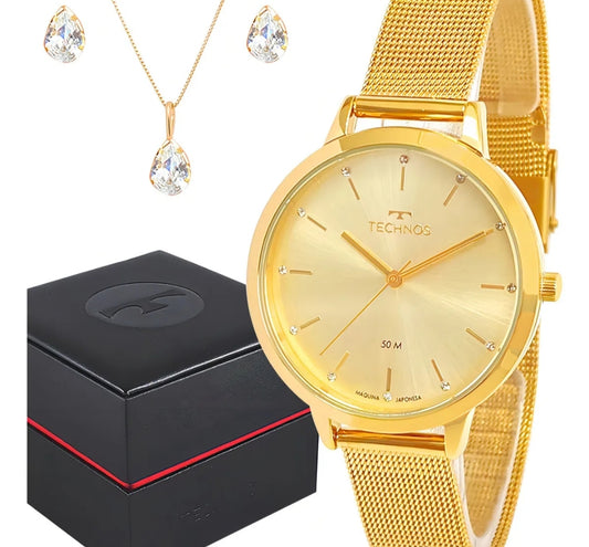 Relógio Technos feminino dourado
